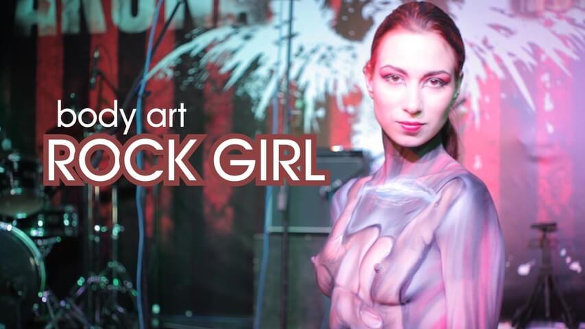 rock girl body art -
